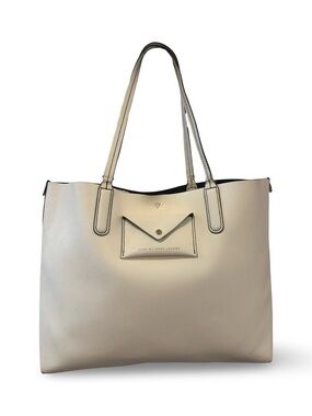 Marc by Marc Jacobs Cream Shoulder Tote with Front Pocket